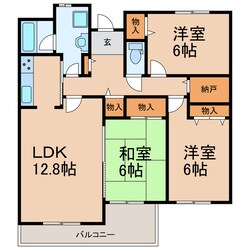 ハイツマロニエ今泉の物件間取画像